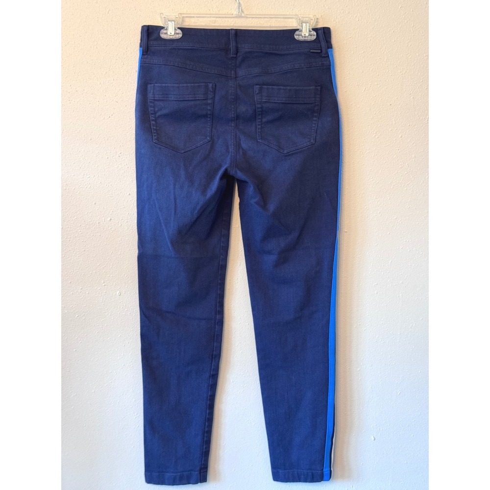 Polo Golf Ralph Lauren Navy Blue Side Stripe Skinny Pants Sz 4 Preppy Athleisure - Picture 2 of 5